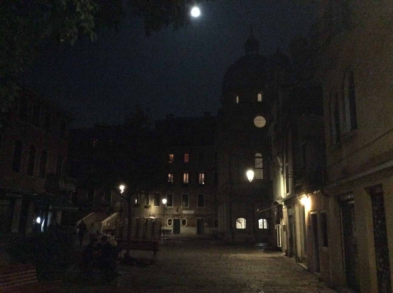 Full Moon over the church of the Miracoli, Venice
